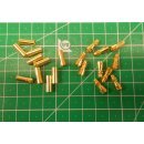 Goldstecker 3,5mm mit Schrumpfschlauch 10 Paar
