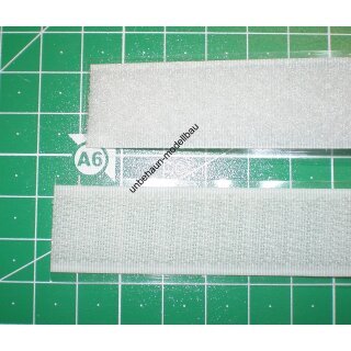 Akkuklettband 1m weiß 20mm breit