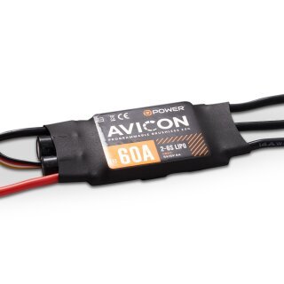 D-Power AVICON 60A S-BEC 5V - 6V - 8A - 2-6S Lipo  Brushless Regler