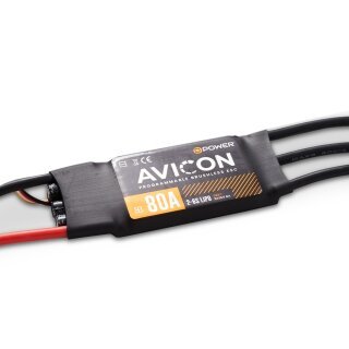 D-Power AVICON 80A S-BEC 5V - 6V - 2-6S Lipo Brushless Regler